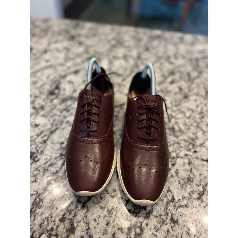 Cole Haan ZERØGRAND Wingtip Oxfords burgundy women’s size 10 - Picture 2 of 15